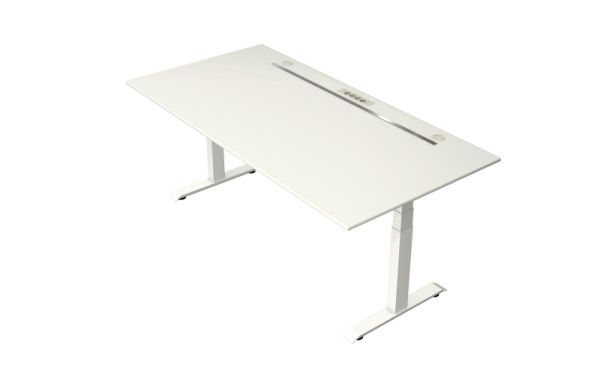 Kerkmann Steh-/Sitztisch Move boost 4 2000 X 1000 elektrisch höhenverstellbar von 640-1290 mm, Weiss/Weiss, 10430910