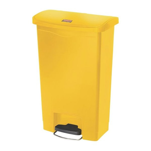 Rubbermaid Slim Jim Treteimer vorne 50L Gelb, Polyethylen, CW585