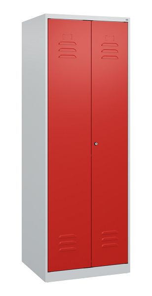 C+P Umkleidespind Classic PLUS SW, 2 Abteile, 1700x600x500mm, 7035/3020, Zylinderschloss, 0800027-20 S10015