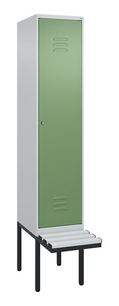 C+P Umkleidespind Classic PLUS, 2120x400x815mm, 7035/6011, Zylinderschloss, 0800407-12 S10021