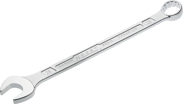 Hazet Ring-Maulschlüssel, Außen-Doppel-Sechskant-Tractionsprofil, 26 mm, 600N-26