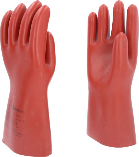 KS Tools Elektriker-Schutzhandschuh mit mechanischem Schutz, Größe 12, Klasse 1, rot, 117.0074