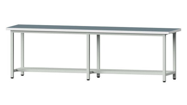 ANKE Werkbänke Arbeitstisch, Modell 91, 2800 x 700 x 840 mm, RAL 7035, UBP 40 mm, 400.456