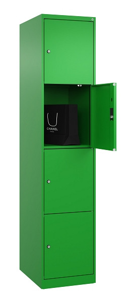 C+P Schließfachschrank Evolo PLUS, 4 Fächer, 1850x400x500mm, 6037/6037, 049000-124 S10026