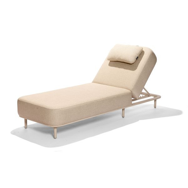BEST Belfort gepolsterter Loungesessel Sonnenliege Sand 74 x 205 x 36 cm, 526695