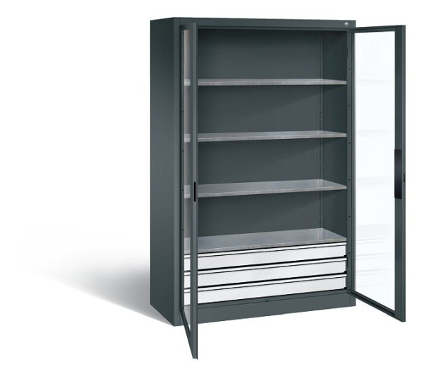 C+P Werkzeugschrank Acurado, H1950xB1200xT500mm, Farbe: Anthrazitgrau, Muldengriff, 8931-553 S10122