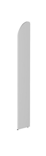 Kerkmann Abschlusswange DANTE 1900 mm mit Rückwand, weiß, 50991510