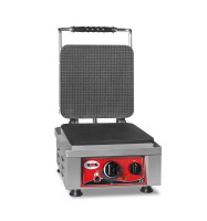 Produktbild von GMG Waffeleisen Gelato, 1x (23 x 23 x 1cm), 50° bis 300°C feste Backplatte aus Gusseisen, umlaufende Fettfangrinne, Gehäuse Edelstahl, KGW-05 GMG Waffeleisen Gelato, 1x (23 x 23 x 1cm), 50° bis 300°C feste Backplatte aus Gusseisen, umlaufende Fettfangrinne, Gehäuse Edelstahl, KGW-05