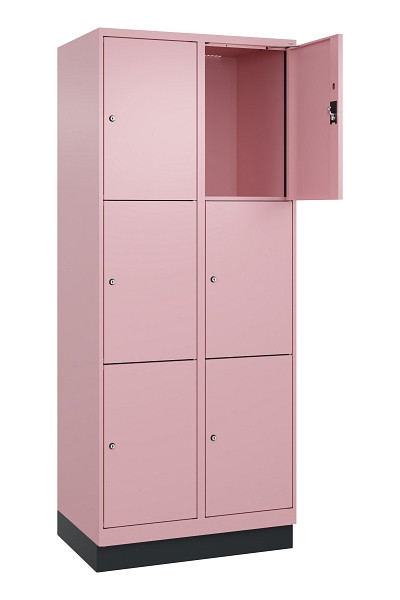 C+P Schließfachschrank Evolo PLUS, mit Sockel, 6 Fächer, 1950x800x500mm, 3015/30, 049020-223 S10024