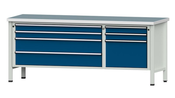 ANKE Werkbänke Kastenwerkbank, Modell 288 V, 2000 x 700 x 840 mm, RAL 7035/5010, UBP 40 mm, 304.636
