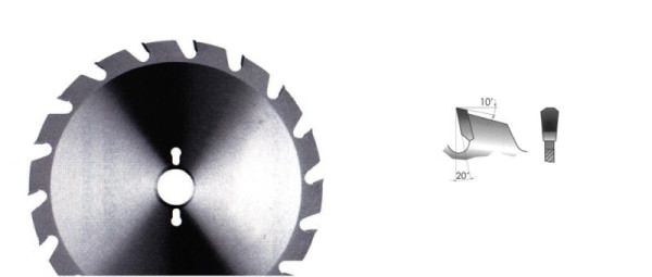 HMG Kreissägeblatt TZ 350 Hartmetall nagelsicher, Trapezzahn, 350x3,5mm, Bohrung 30mm, Zähne 24, 686 315