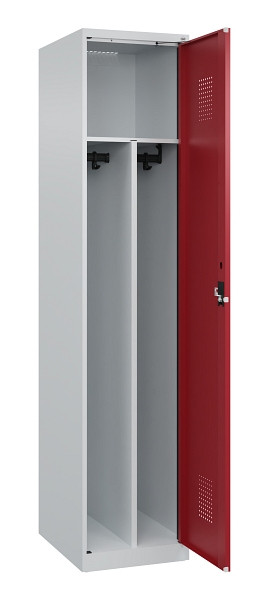 C+P Spind Evolo PLUS, 1 Abteil, 1850x400x500mm, 7035/3003, Verschluss Zylinderschloss, 049000-12F S10031