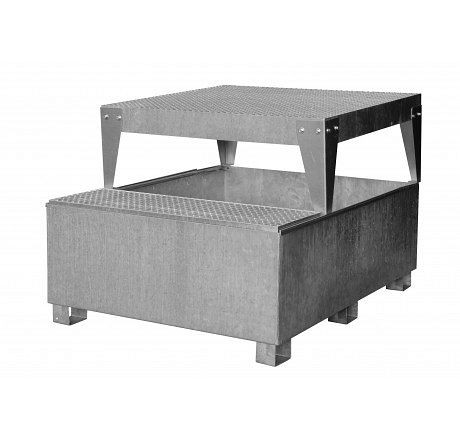 Cemo IBC-Auffangwanne GS1a AB1 mit 1 Abfüllbock, verzinkt, 10852