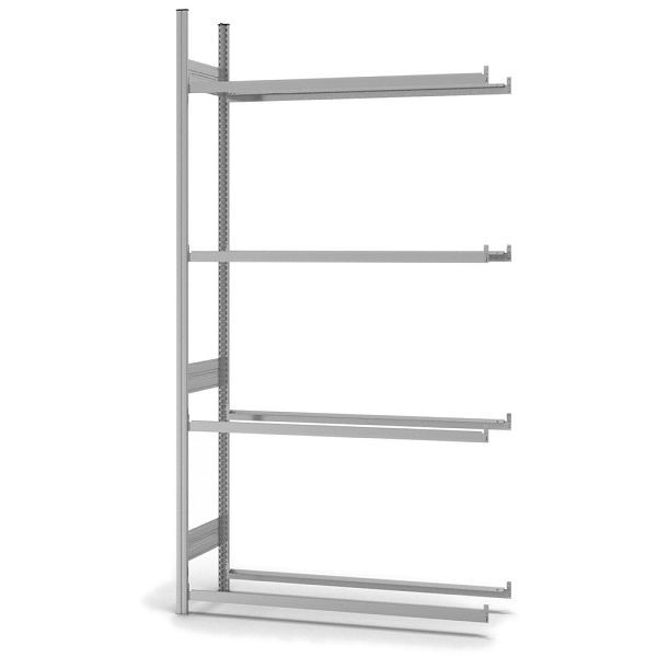 hofe Reifen-Anbauregal, 2500x400x1300 mm, 4 Fachebenen, verzinkt, 150 kg Fachlast, 450 kg Feldlast, einseitige Bedienung, HZA25413AR