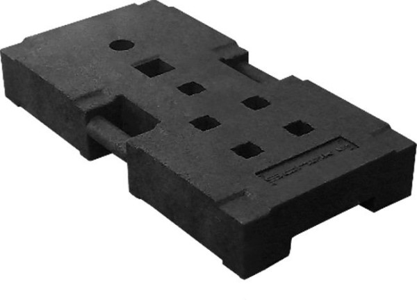 Schake TL-Fußplatte nach K1 ca. 38 kg, Kunststoffrecycling, 31994