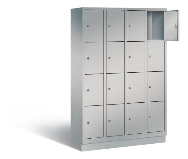 C+P Schließfachschrank Evolo, H1800xB1190xT500mm, Farbe: Weißaluminium, 48020-404 S10179