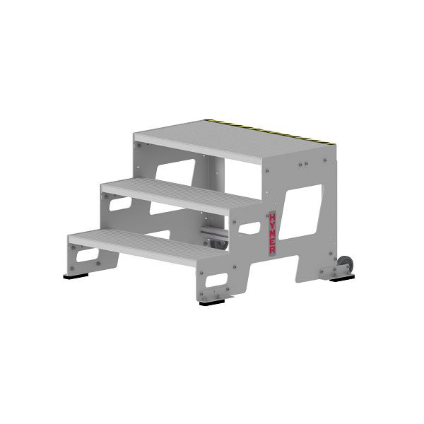 HYMER Industrietritt nach DIN EN 14183, Stufenbreite 1000 mm, Standhöhe 0,60 m, 22711003