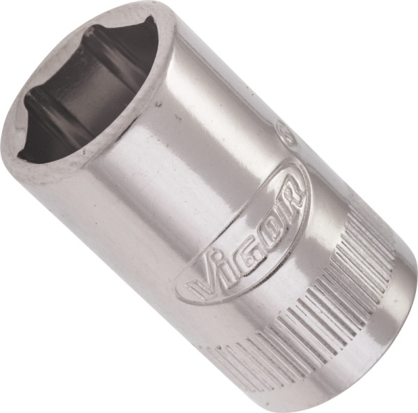 VIGOR Steckschlüsseleinsatz, Vierkant hohl 6,3 mm (1/4 Zoll), Außen-Sechskant Profil, 10 mm, V2422N