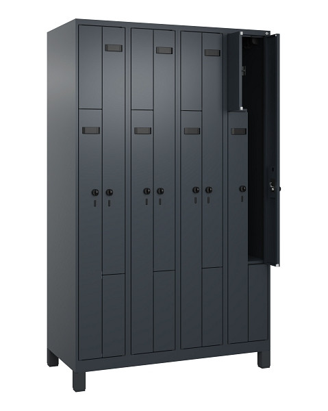 C+P Z-Spind Evolo PLUS, Füße, 8 Fächer, 1950x1200x500mm, 7016/7016, 049013-408 S10020