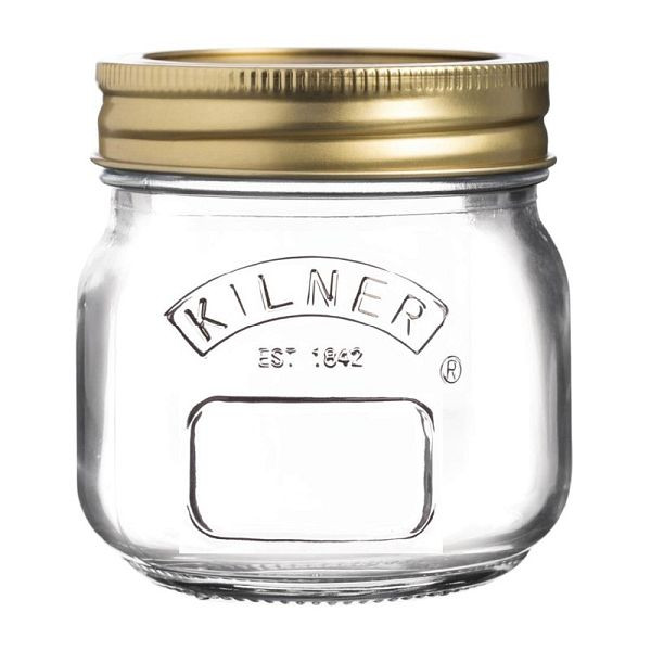 Kilner Weckglas mit Schraubverschluss 250ml, starker Schraubdeckel aus Metall hält das Glas luftdicht, GG784