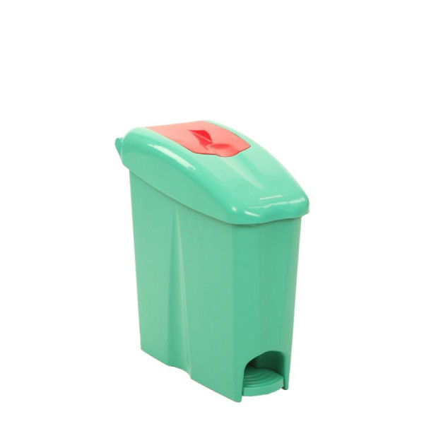 STEIN HGS Sanitärtreteimer Binny 17, grün, rot, Antibakterielles Polypropylen, 84034.0001