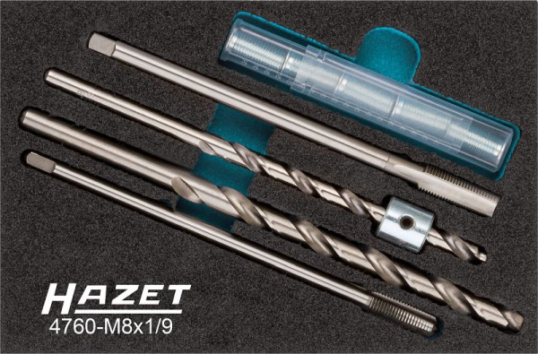 Hazet Glühkerzen Reparatur Satz, Anzahl Werkzeuge: 9, 4760-M8X1/9