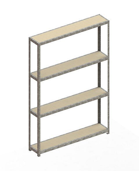 Meta SPEED - RACK Regal 2970x2000x400 mm mit Spanplatte, verzinkt, Bodenanzahl: 4, 20081122