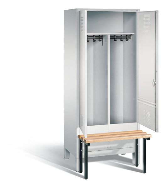 C+P Schwarz-Weiss-Spind Evolo, H1850xB810xT815mm, Farbe: Lichtgrau, 48032-22 S10012