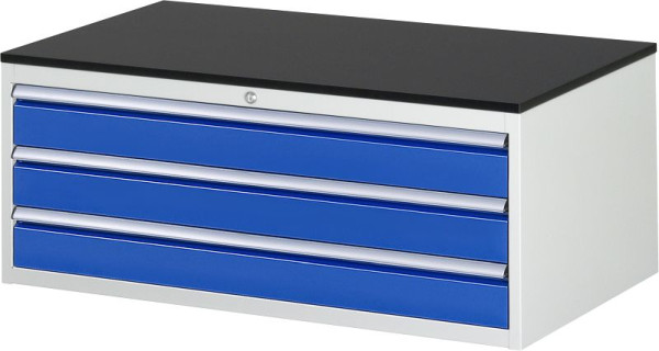 RAU Schubladenschrank Serie 7000, B1145xT650xH460mm, Schubladen: 4xH90mm, Arbeitsplatte mit Melaminharzbeschichtung, Stärke 19mm, 03-XXL2.13A-M.11