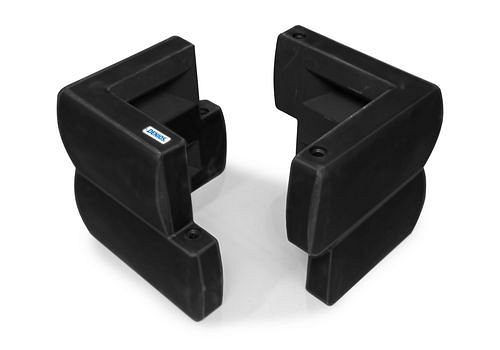 DENIOS Pfeiler-Schutzprofil 200 (Pfeiler bis 200x200 mm) aus PE, schwarz, 400 x 400 x 500 mm, Set = 2 Stück, 180166