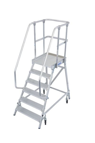 Krause Stabilo Podestleiter, fahrbar 1x6 Stufen, 821041
