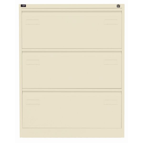 Bisley LIGHT Hängeregistraturschrank LIGHT, doppelbahnig, 3 HR-Schubladen, 669 hellelfenbein, CDF3669