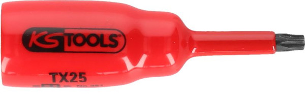KS Tools 3/8" Bit-Stecknuss mit Schutzisolierung für Torx-Schrauben, T15, kurz, 117.2455