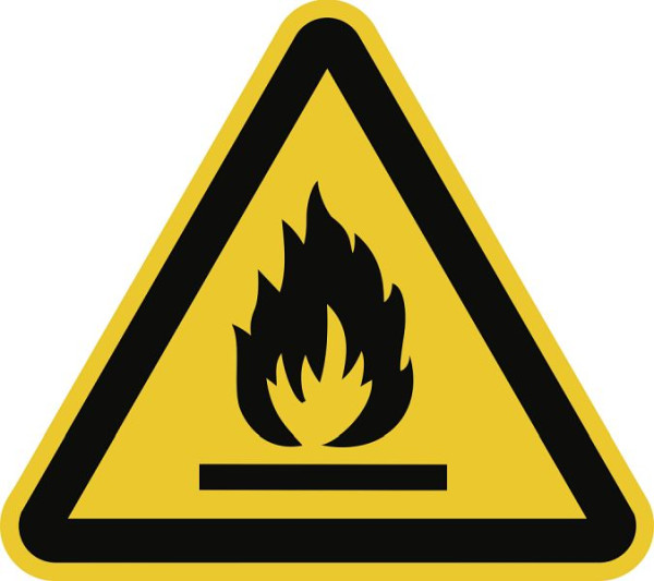 Moedel Warnung vor feuergefährlichen Stoffen ISO 7010, Kunststoff, 200 mm Seitenlänge, 59015