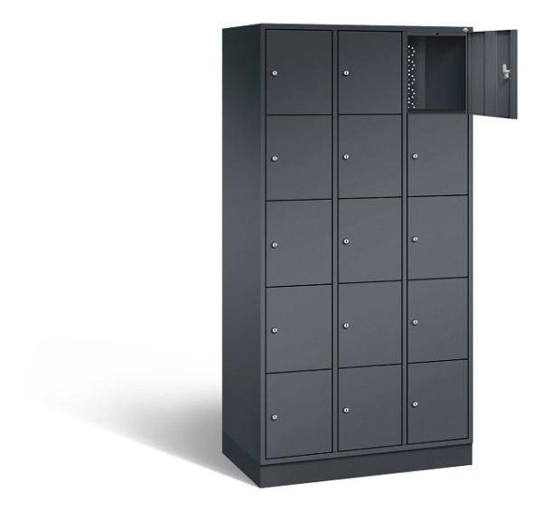 C+P Schließfachschrank Intro, H1950xB920xT490mm, Farbe: Schwarzgrau, 8570-301 S10069