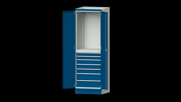 ANKE Werkbänke Basisschrank modulares Schranksystem, Serie 760 V, Modell 3005, 715 x 720 x 2200 mm, RAL 7035/5010, 631.072