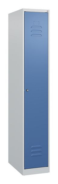 C+P Umkleidespind Classic PLUS, 1700x300x500mm, 7035/5023, Zylinderschloss, 0800007-10 S10017
