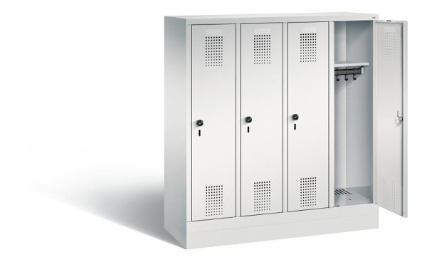 C+P Kindergarten-Spind Evolo, H1300xB1190xT300mm, Farbe: Lichtgrau, 480203-40 S10082