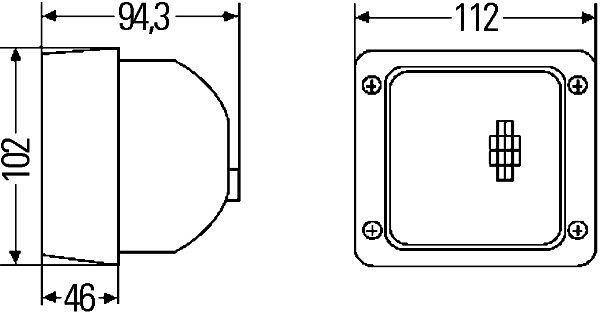 HELLA Halogen-Arbeitsscheinwerfer - Ultra Beam - 12V - Anbau/geschraubt - hängend/schwenkbarer Montagebügel - Nahfeldausleuchtung, 1GA 007 506-187