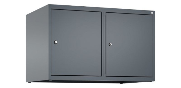 C+P Schrankaufsatz Classic PLUS, Aufsatzschrank, 7016/7016, Zylinderschlösser, 500x800x500mm, 2 Abteile, 080090-22 S10027
