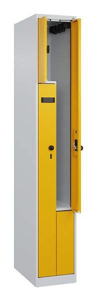 C+P Z-Spind Evolo PLUS, 2 Fächer, 1850x300x500mm, 7035/1004, Drehriegel, 049003-102 S10001