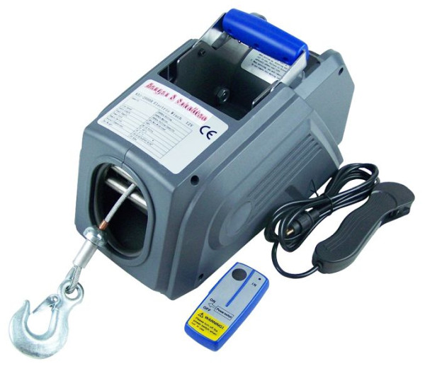 Berger & Schröter 12 V Premium PKW-Seilwinde mit Funkfernbedienung , 31146
