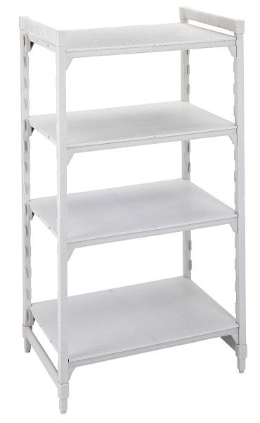 Cambro Camshelving® Premium, geschlossene Grundeinheit, 200 kg pro Fachboden, 4 Fachböden, 50 x 88 x 170 cm, MPU5817S4PKG490