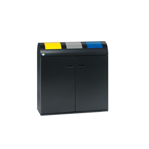 STEIN HGS Wertstoffsammelstation WSS 75 R, Silber (ähnl. DB 701), Verkehrsgelb (RAL 1023), anthrazit (ähnl. RAL 7021), enzianblau (RAL 5010), 82070.0002