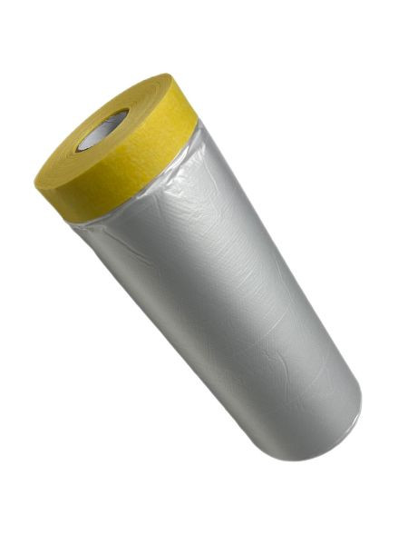 VaGo-Tools Abdeckfolie mit Malerkrepp Masker Tape 1500mm x 33m, VE: 5 Stück, 401-1500-33x5_lv