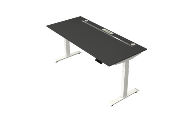 Kerkmann Steh-/Sitztisch Move boost 4 1800 X 800 elektrisch höhenverstellbar von 640-1290 mm, Weiß/Anthrazit, 10430713