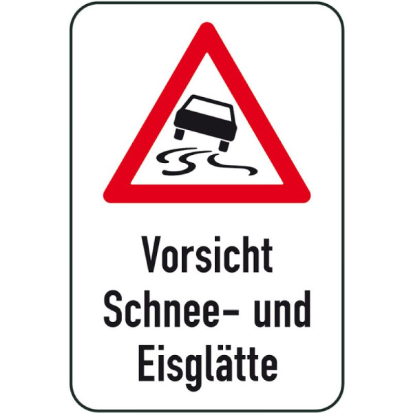 Stein HGS Winterschild/Verkehrszeichen Vorsicht Schnee- und Eisglätte, 500x750mm, 14742
