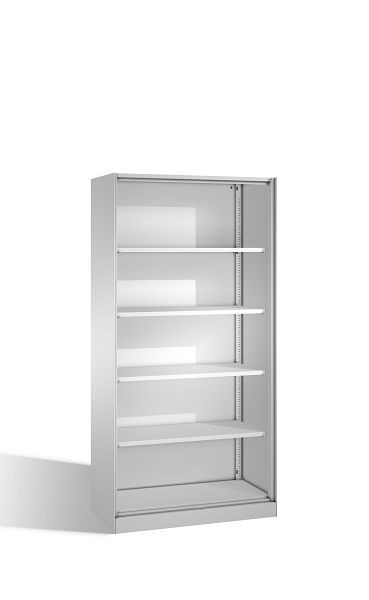 C+P Büroregal Asisto, H1980xB1000xT435mm, Farbe: Lichtgrau, 5 OH, 140002-000 S10002