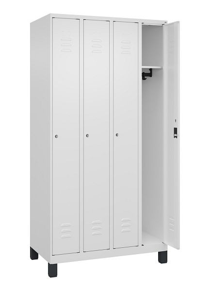 C+P Spind Classic PLUS, Füße, 4 Abteile, 1950x1000x500mm, 9016/9016, 080010-49 S10029