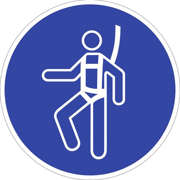 Moedel Auffanggurt benutzen ISO 7010, Kunststoff, Ø 200 mm, 98664